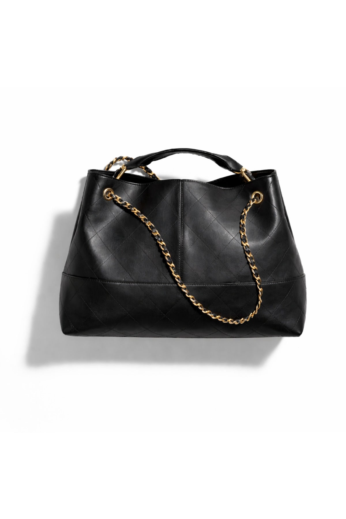 Kadın Kapitone Deri Zincir Detaylı Tote Çanta