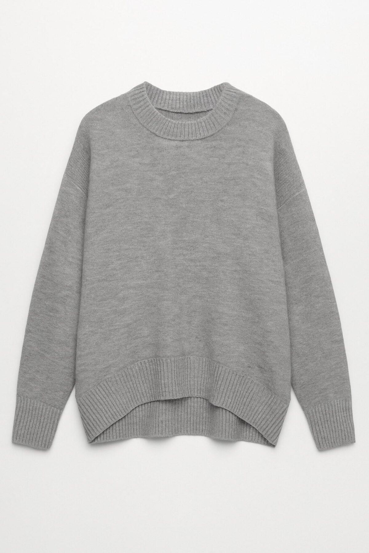 Kadın Triko Kazak Oversize Yumuşak Dokulu, Rahat Kesim, Standart Beden