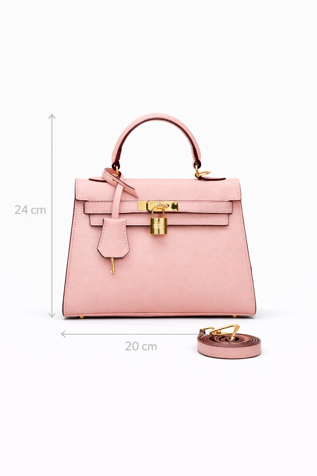 Kilitlemeli Kapaklı  Deri El Çantası