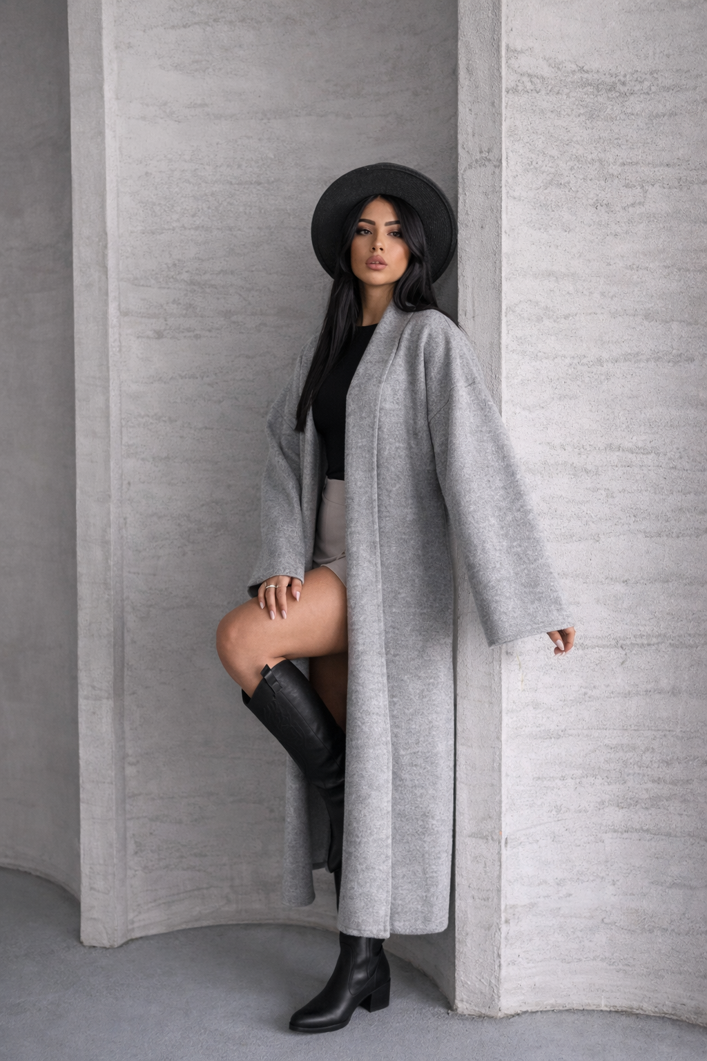 Kadın Uzun Triko Hırka Oversize