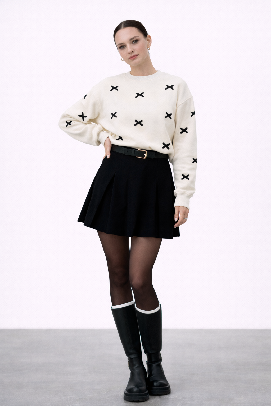 Fiyonk Detaylı Oversize Sweatshirt