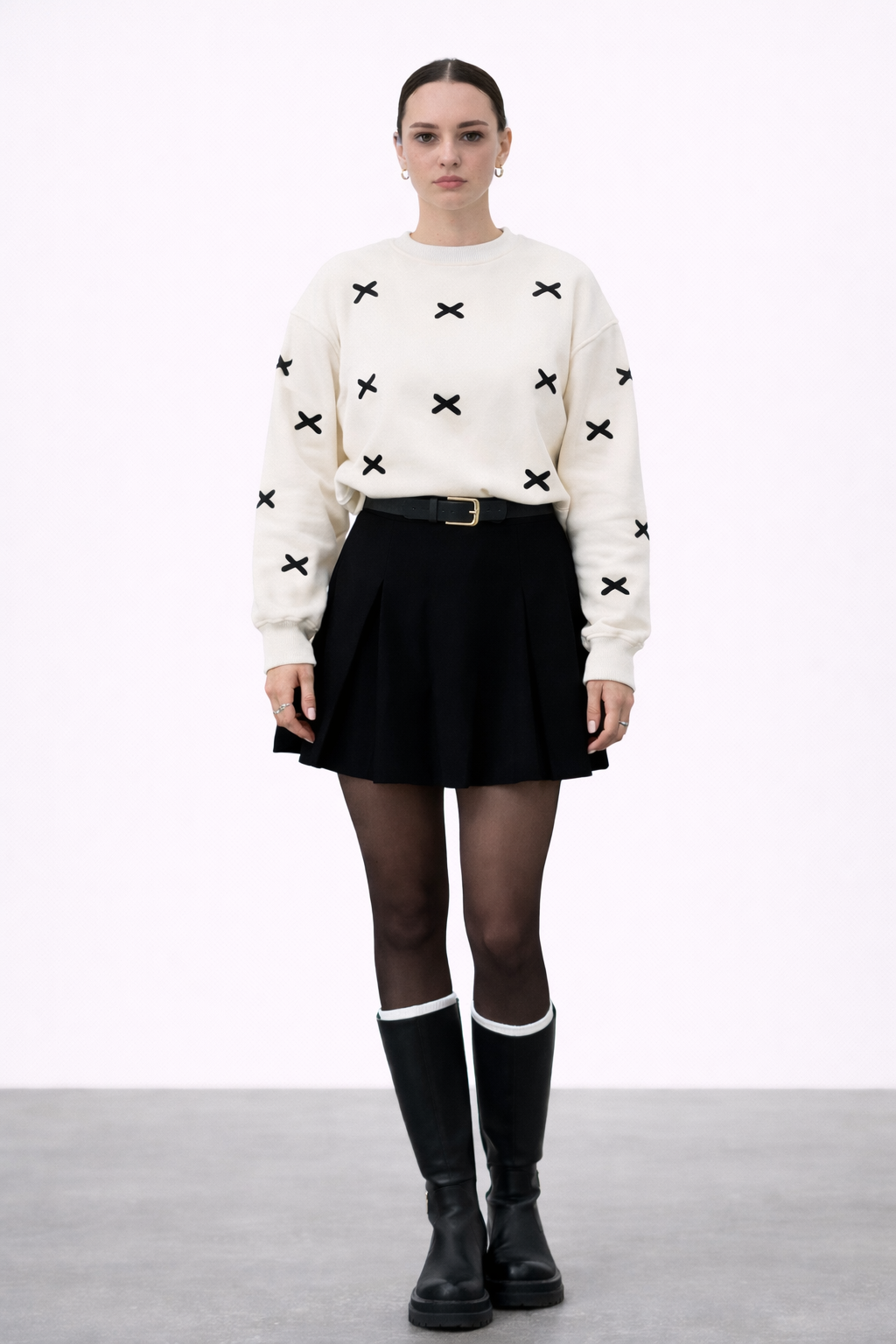 Fiyonk Detaylı Oversize Sweatshirt