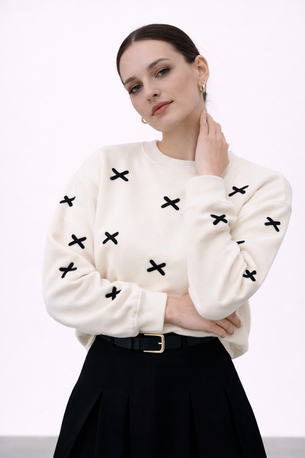 Fiyonk Detaylı Oversize Sweatshirt