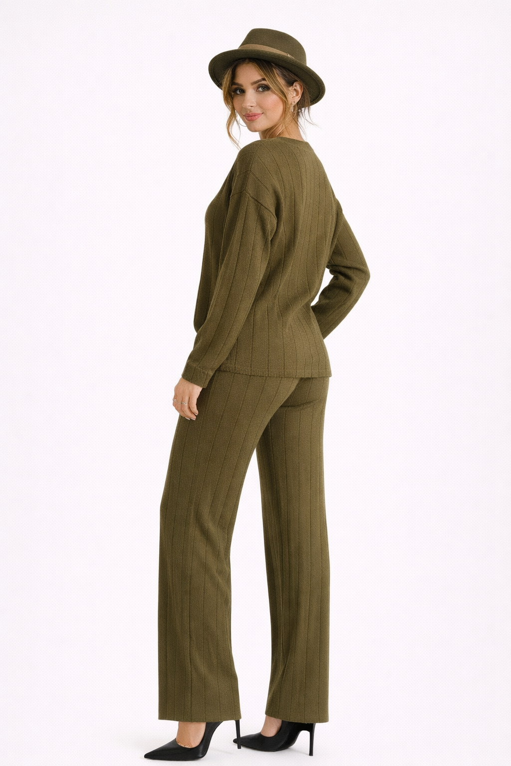 Gömlek Yaka Basic Triko Takım