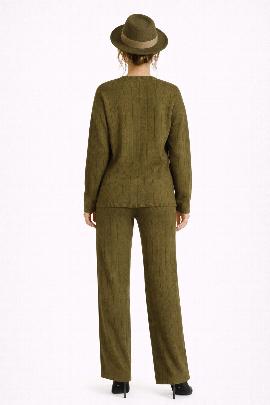 Gömlek Yaka Basic Triko Takım