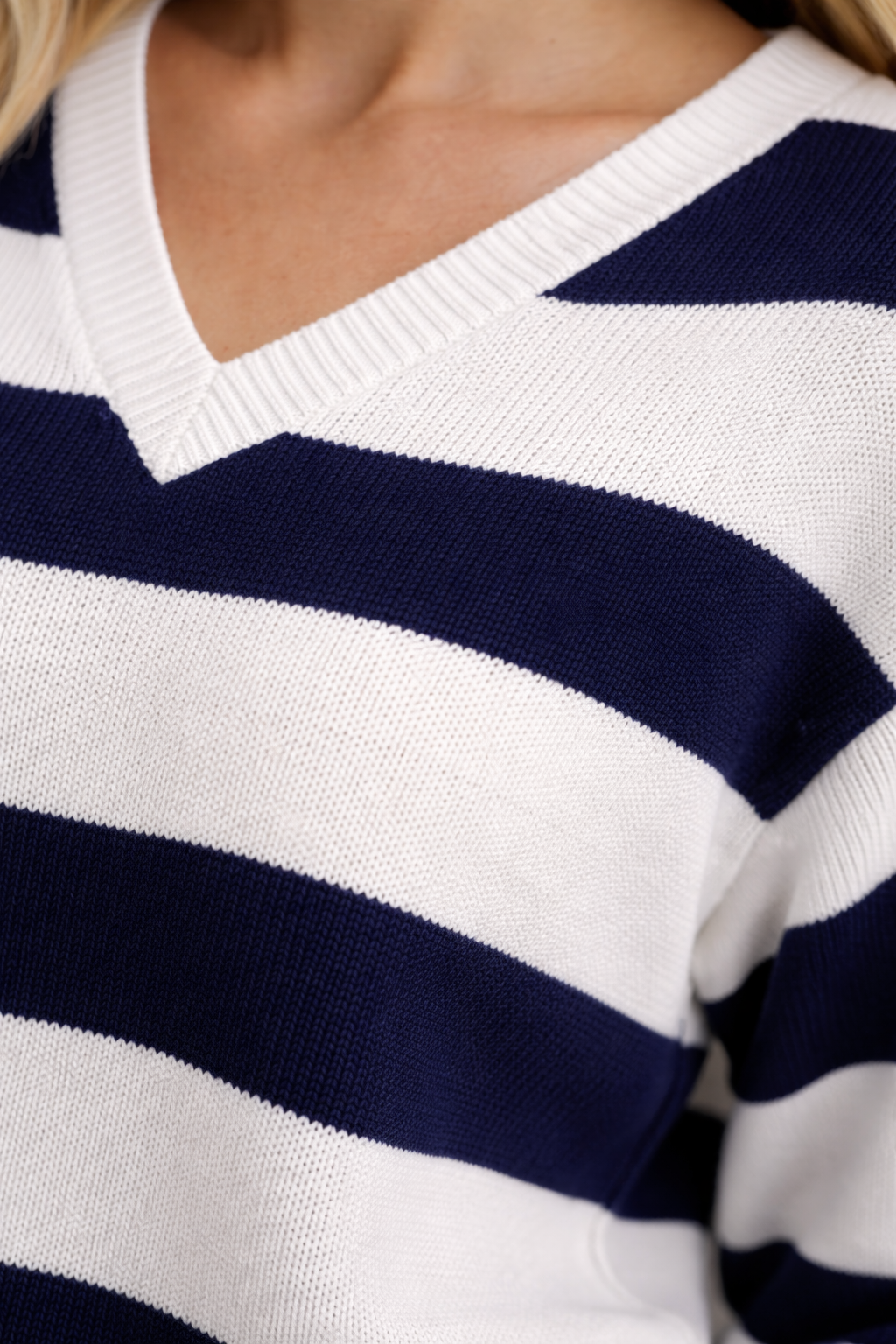 Moonli Marin Çizgili Triko
