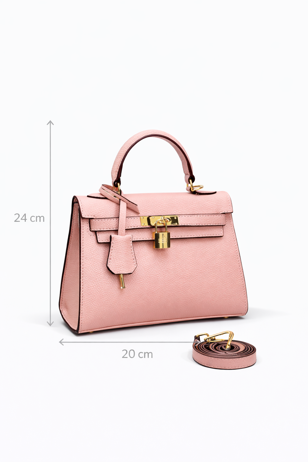 Kilitlemeli Kapaklı  Deri El Çantası