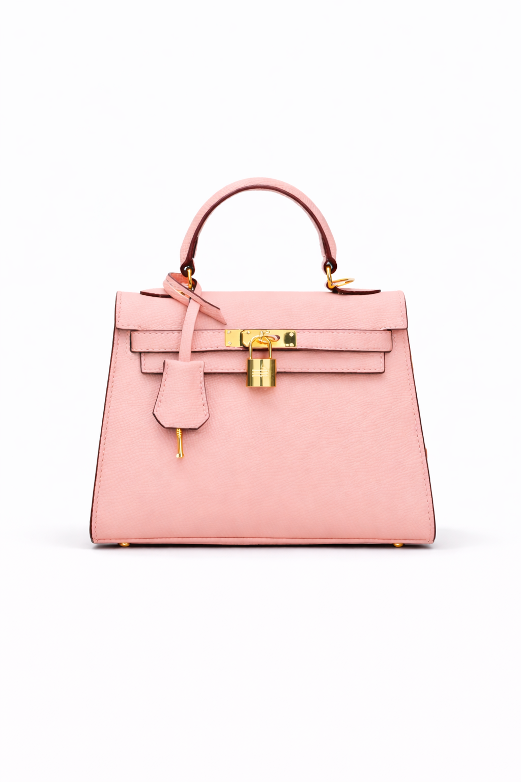 Kilitlemeli Kapaklı  Deri El Çantası