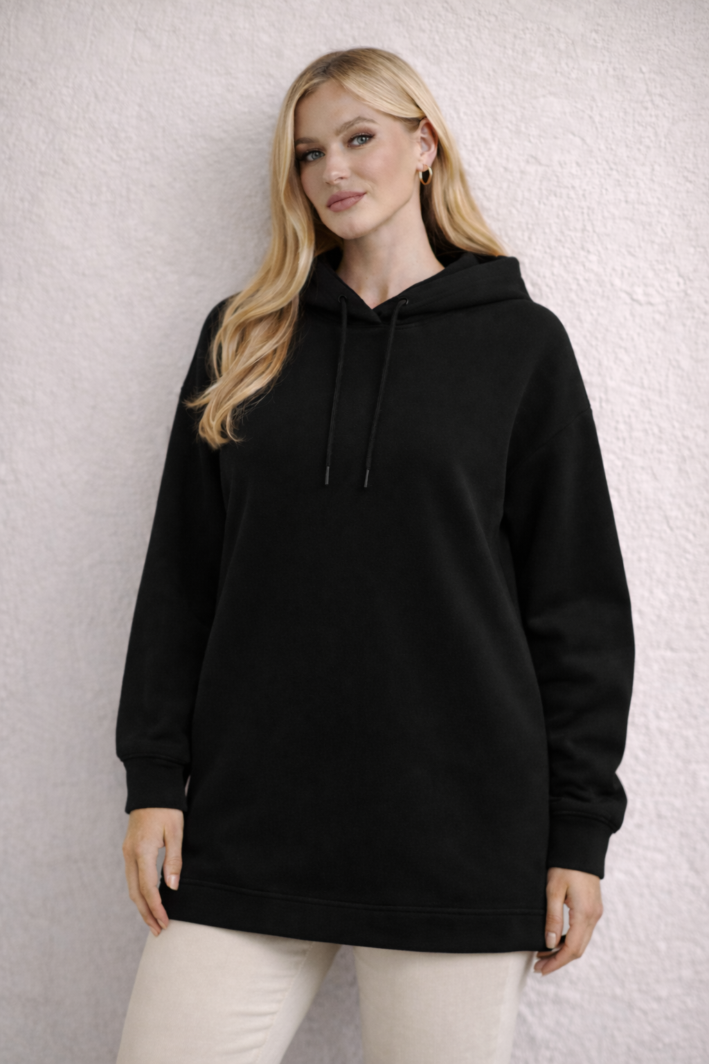 Oversize Kapüşonlu Pamuklu Sweatshirt