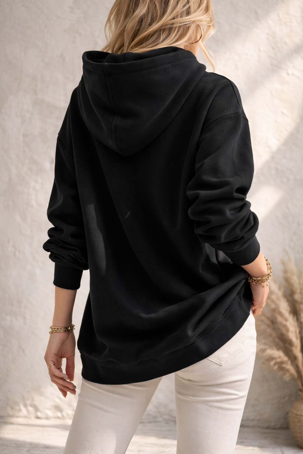 Oversize Kapüşonlu Pamuklu Sweatshirt